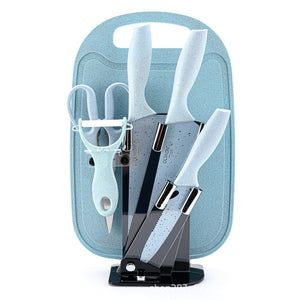 Knives With Cutting Board Kitchen Gift Set