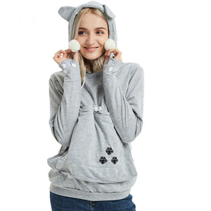 Sweats à capuche mignons avec poche pour animal de compagnie pour chat