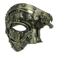 Halloween Steampunk Masquerade Party Half Face Mask
