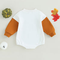 Halloween Infant Rompers Autumn Pumpkin Multicolor Printing Long Sleeve
