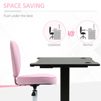 Love Shape Swivel Leisure Chair On Wheels Upholstery Home Office Computer Chair Linen Fabric Vanity Seat For Girls Women
