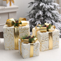 Plush Christmas Gift Box Decorations (3 Pcs)
