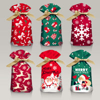 Christmas Gift Ribbon Drawstring Wrap Candy Bag (50 Pcs)
