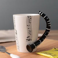 Poignée d’instrument de musique Notes de musique Tasses en céramique
