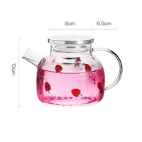 Borosilicate Glass Strawberry Jug Cup Set
