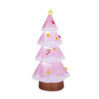 7.2FT Lighted Christmas Inflatable Decoration, Inflatable Pink Christmas Tree, Funny Blow Up Yard Decorations With Built-in LED Lights For Holiday Party Front Yard Lawn Garden Decor
