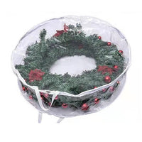 Round Pvc Transparent Wreath Storage Bag
