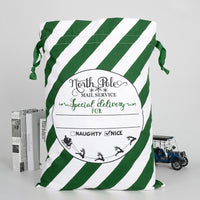 Candy Color Striped Christmas Cotton Drawstring Gift Bags
