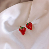 Small Strawberry Stud Earrings