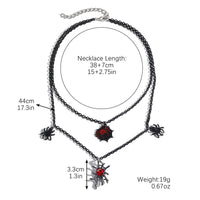 Halloween Necklace Bat Ghost Skull Pendant Pumpkin Spider Accessories
