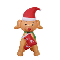 Inflatable Christmas Elf Puppy Dog Yard Decoration
