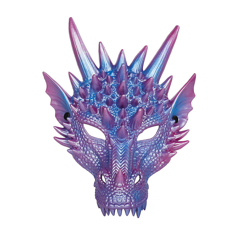 Pearl Blue Dragon Mask Cos Party
