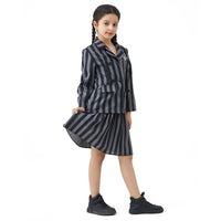 Halloween Wednesday Adams Cosplay Costume and Accessories (Child/Adult)
