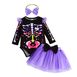 Halloween Romper & Gauze Skirt Set (Baby/Toddler)