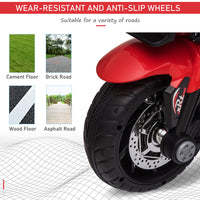 Red 6V Kids Electric Motorcycle Ride-On Dirt Bike Toy With Music Horn Headlights
