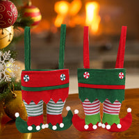 Christmas Elf Legs Candy Wine Gift Bags
