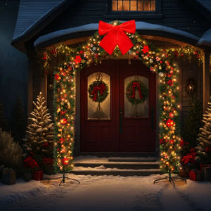 Christmas Artificial Tree Archway Decoration, Realistic PVC Holiday Tree Arch Frame For Outdoor Indoor Room Festival Party Wedding Garden, Roof Top