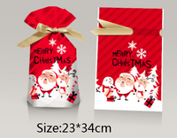 Christmas Gift Ribbon Drawstring Wrap Candy Bag (50 Pcs)
