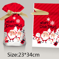 Christmas Gift Ribbon Drawstring Wrap Candy Bag (50 Pcs)