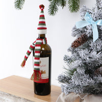 Christmas Knitted Wool Scarf Hat Wine Bottle Cover
