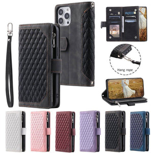 Zipper Wallet Card Flip Multifunction Leather iPhone Case