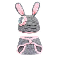 Hand-knitted Cartoon Animal-shaped Newborn Photography Outfits
