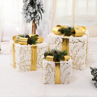 Plush Christmas Gift Box Decorations (3 Pcs)
