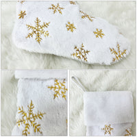 Metallic Snowflake Embroidered Christmas Stockings
