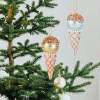 Ice Cream Cone Christmas Tree Ornaments
