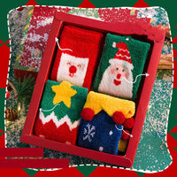 Parent-child Christmas Socks Thickened Half Velvet Gift Sets
