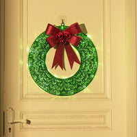 Luminous LED Wreath With Big Bowknot
