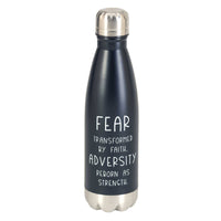 Soccer Courage Black 17 oz Water Bottle
