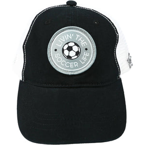 Soccer Life - Black Adjustable Mesh Hat