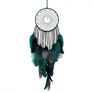 Peacock Feather Luminous Beads Dream Catcher