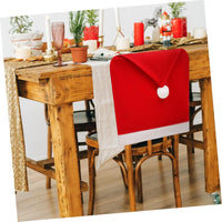Christmas Chair Covers, Santa Claus Hat Slipcover Xmas Chair Back Cover For Christmas Din