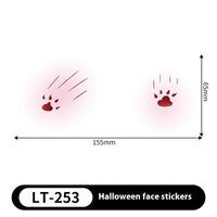 Halloween Makeup Stickers Dress Up Cute Painted