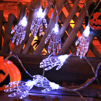 Halloween Decoration Hand Light String Party Skeleton Hand Skeleton Small Colored Light For Home

