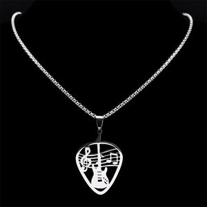 Guitar Pick Pendant Necklace (Mens)
