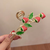 Strawberry Metal Hair Clip