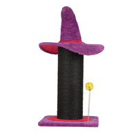 Wizard Witch Hat Cat Scratching Post With Spring Ball Toy For Indoor Cats