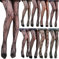 Halloween Spider Web Leopard Print Fishnet Stockings
