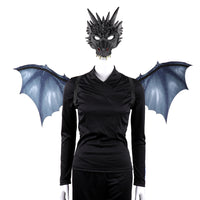Cos Head Cover Men Non Woven Dragon Mask Wings Suit
