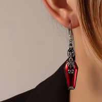 Halloween Earrings Ins Style Red Bat Spider Retro Vampire Earrings
