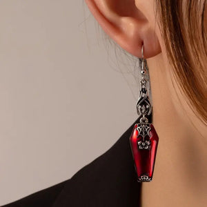 Halloween Earrings Ins Style Red Bat Spider Retro Vampire Earrings