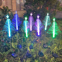 Fiber Optic Christmas Trees Solar Outdoor Stake Lights
