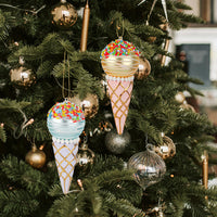 Ice Cream Cone Christmas Tree Ornaments
