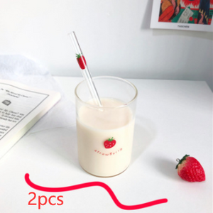 Creative Strawberry Simple Straw Glass
