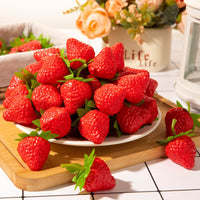 Simulation Strawberry Model Plastic Fruit Photography Decoration Props Display
