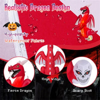 8 Feet Halloween Inflatable Fire Dragon
