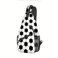 Soccer Ball Pattern Print Sling Chest Bag
